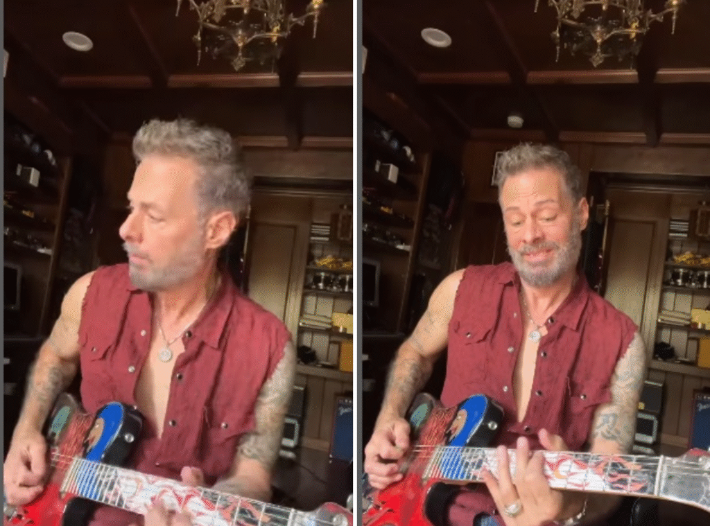 Richie Kotzen enjoying his LeBron Fender custom guitar. 